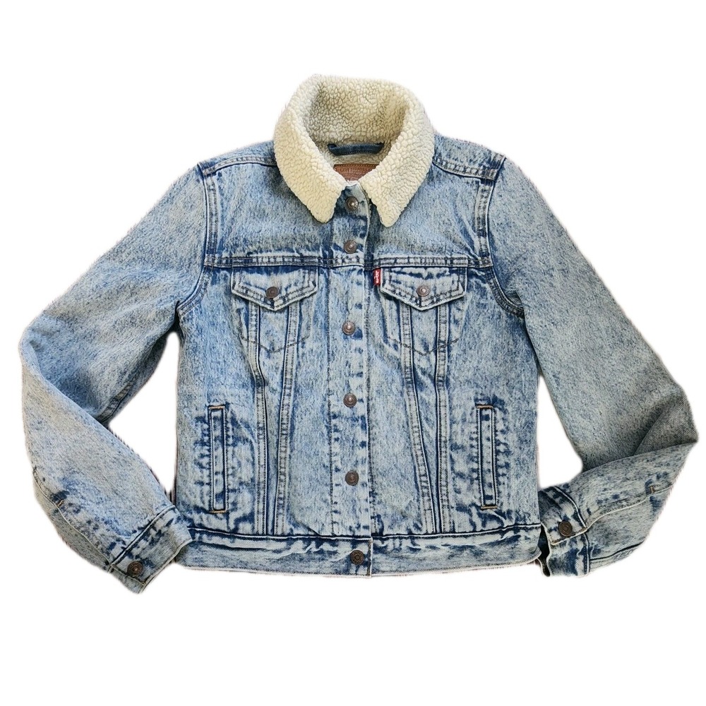Levi's Men's Blue Sherpa-Lined Denim Jacket